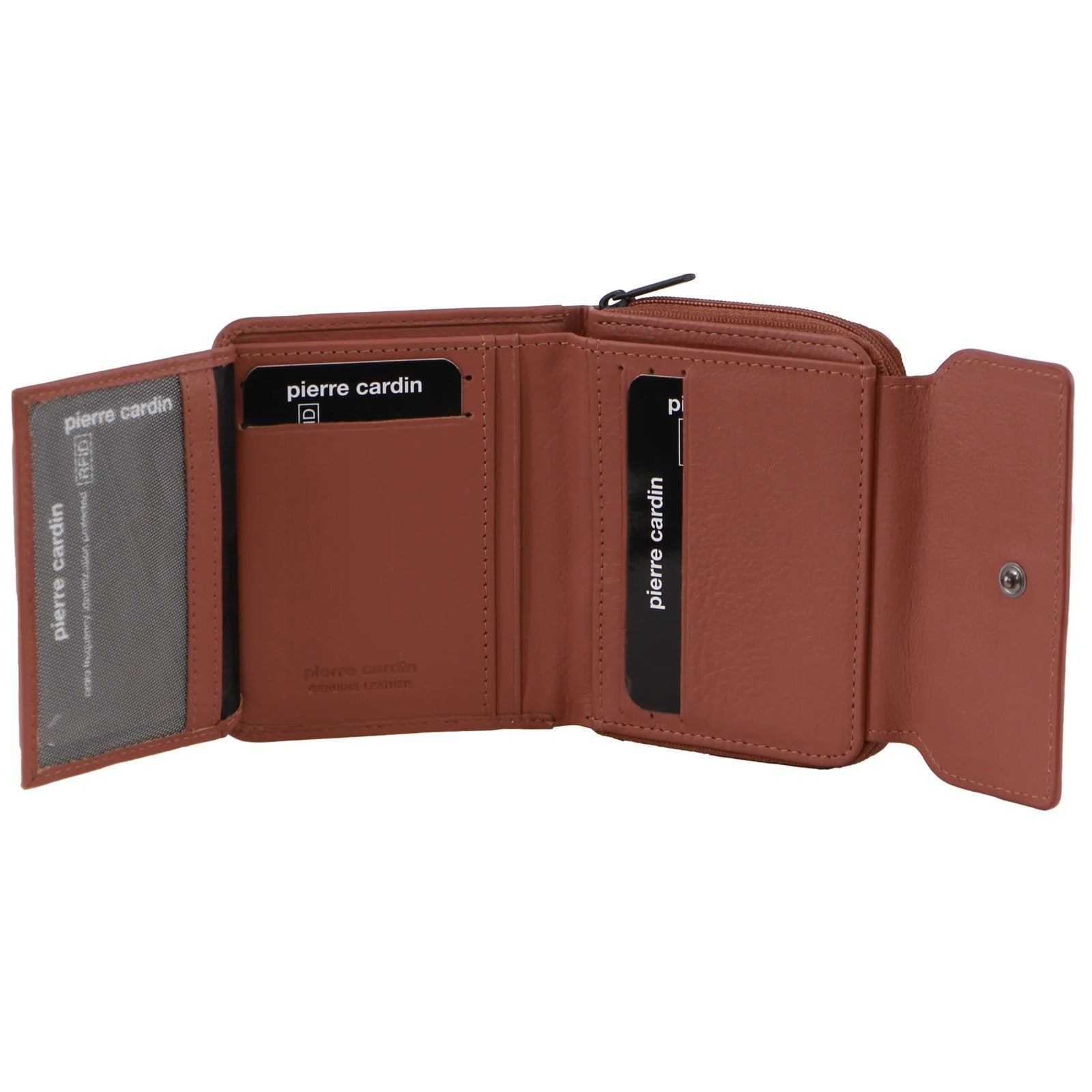 Pierre Cardin Womens Zip Around Leather Wallet with RFID - Casia Rose-1