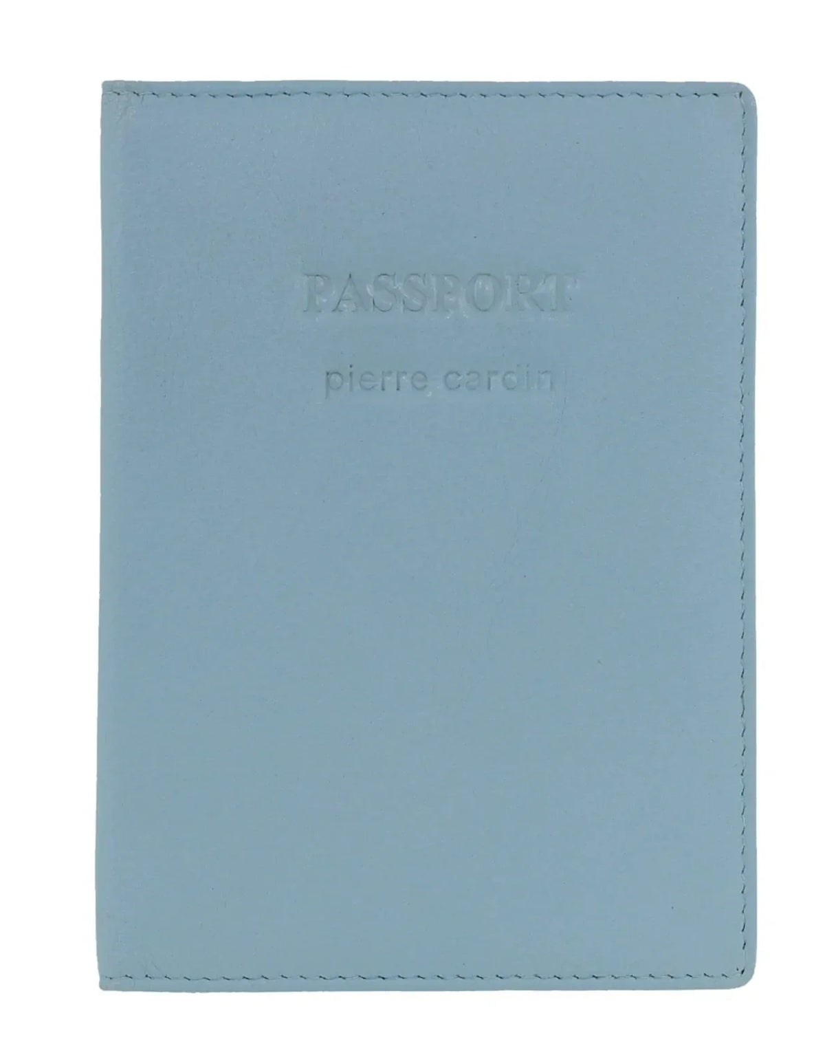 Pierre Cardin Leather Passport Travel Wallet Cover in Aqua