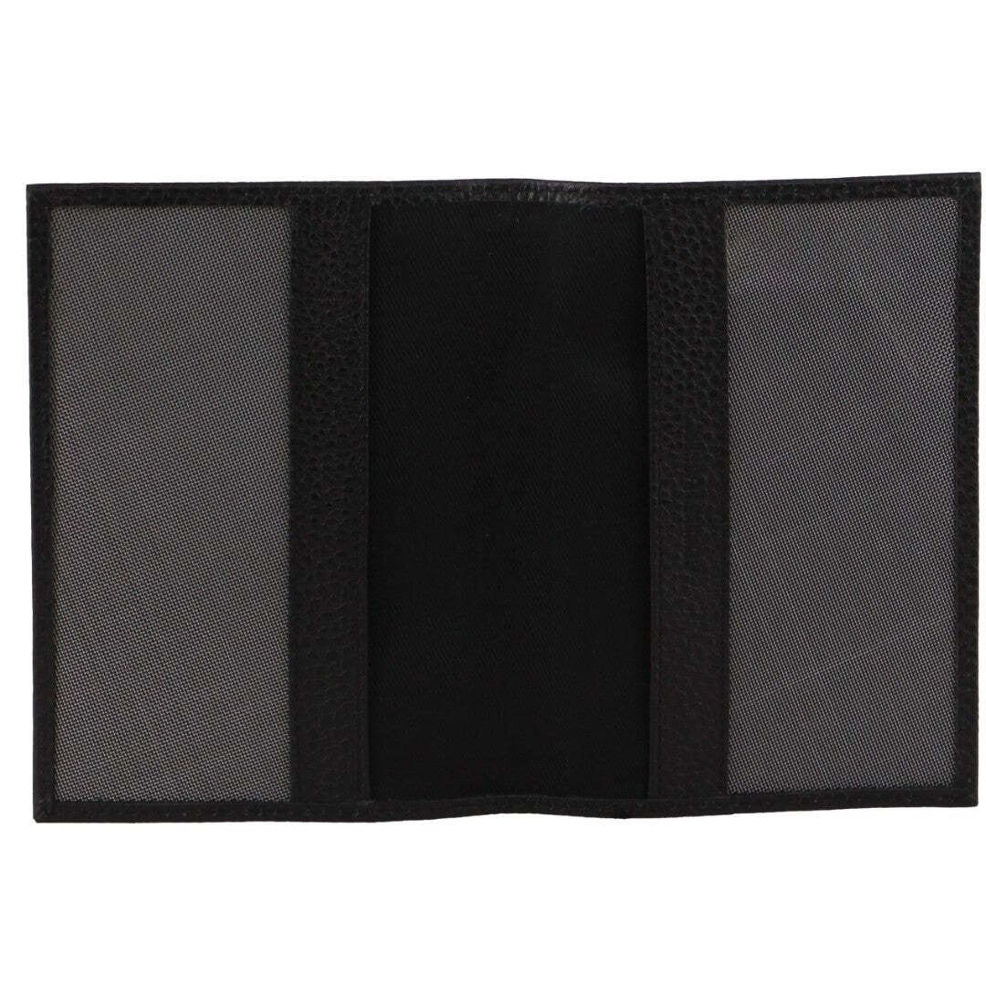Pierre Cardin Slim Leather Passport Travel Wallet Holder RFID Case Cover - Black