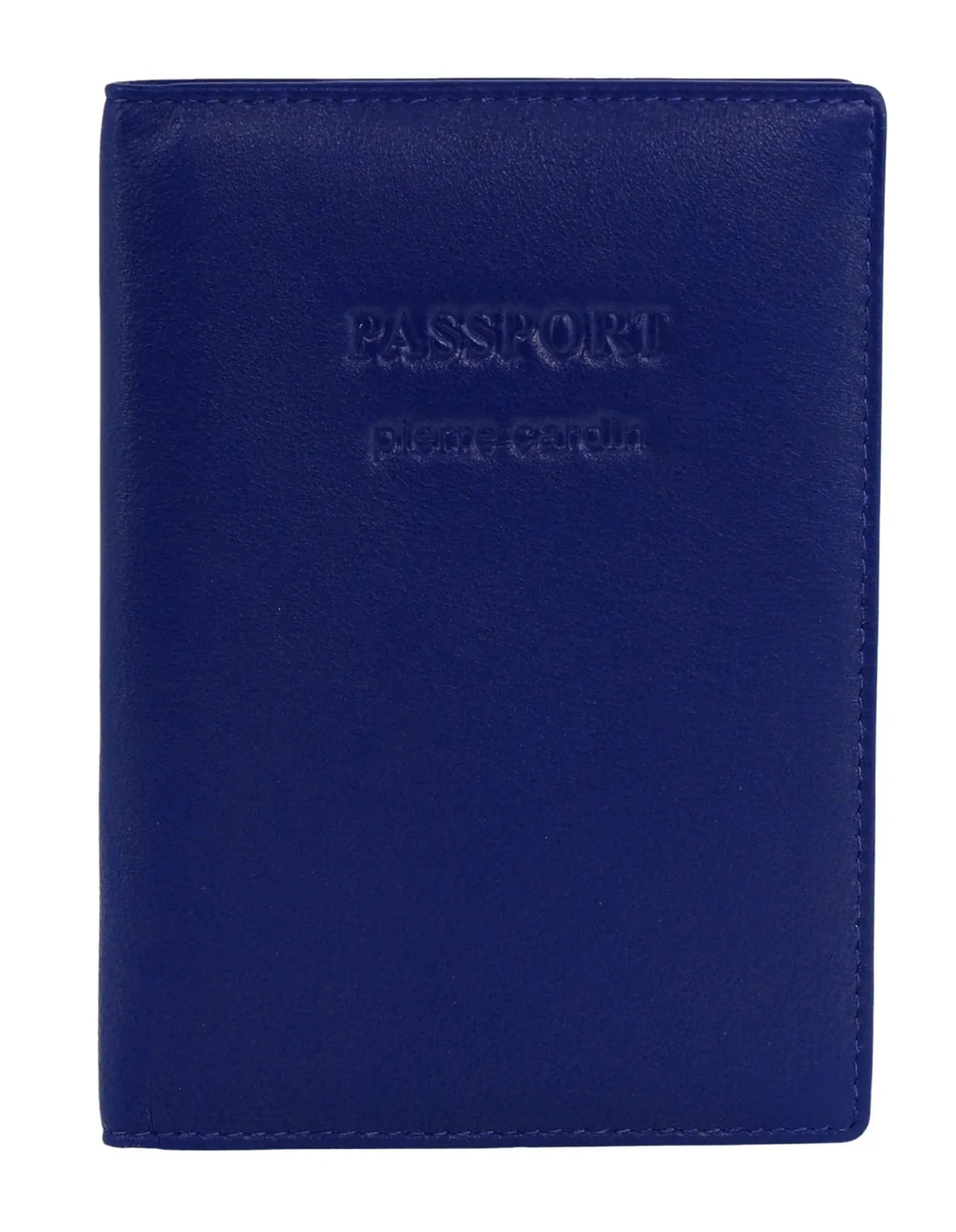 Pierre Cardin Leather Passport Travel Wallet Cover in Blue
