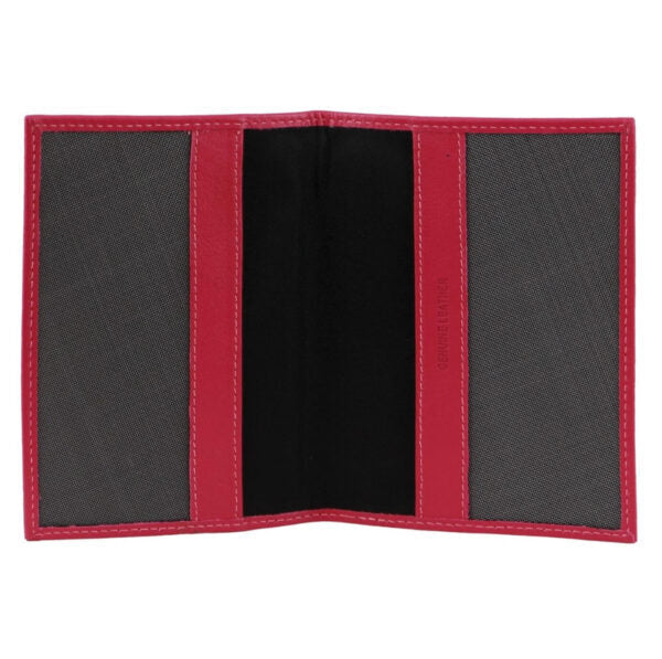 Pierre Cardin Slim Leather Passport Wallet Holder RFID Case Cover - Fuschia-2