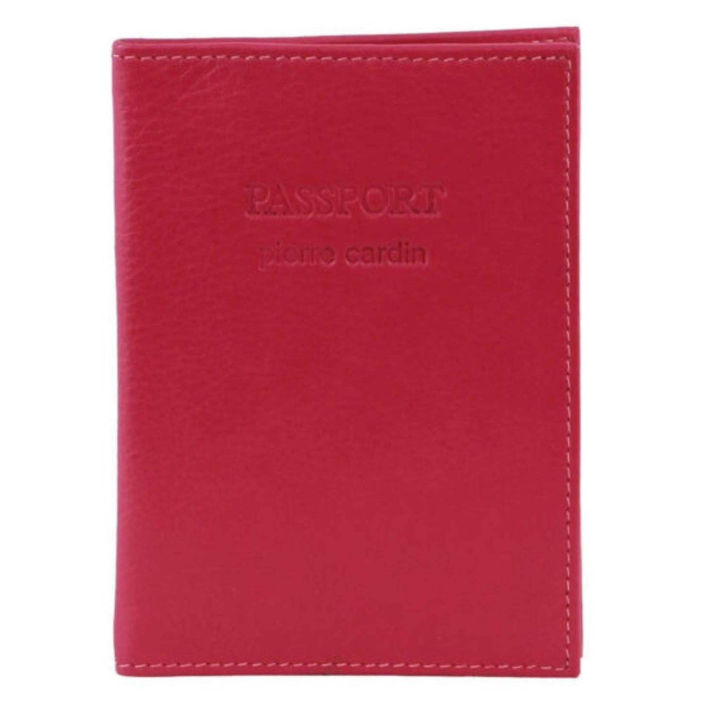Pierre Cardin Slim Leather Passport Travel Wallet Holder RFID Case Cover - Fuschia