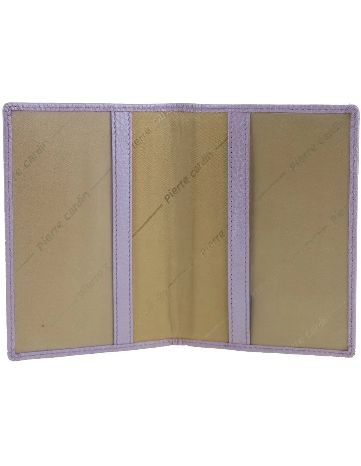 Pierre Cardin Leather Passport Travel Wallet Cover in Metallic Lilac