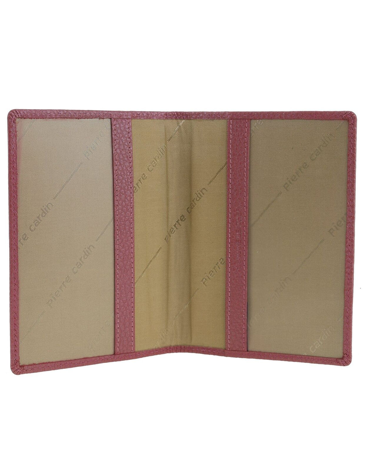 Pierre Cardin Leather Passport Travel Wallet Cover in Metallic Rose