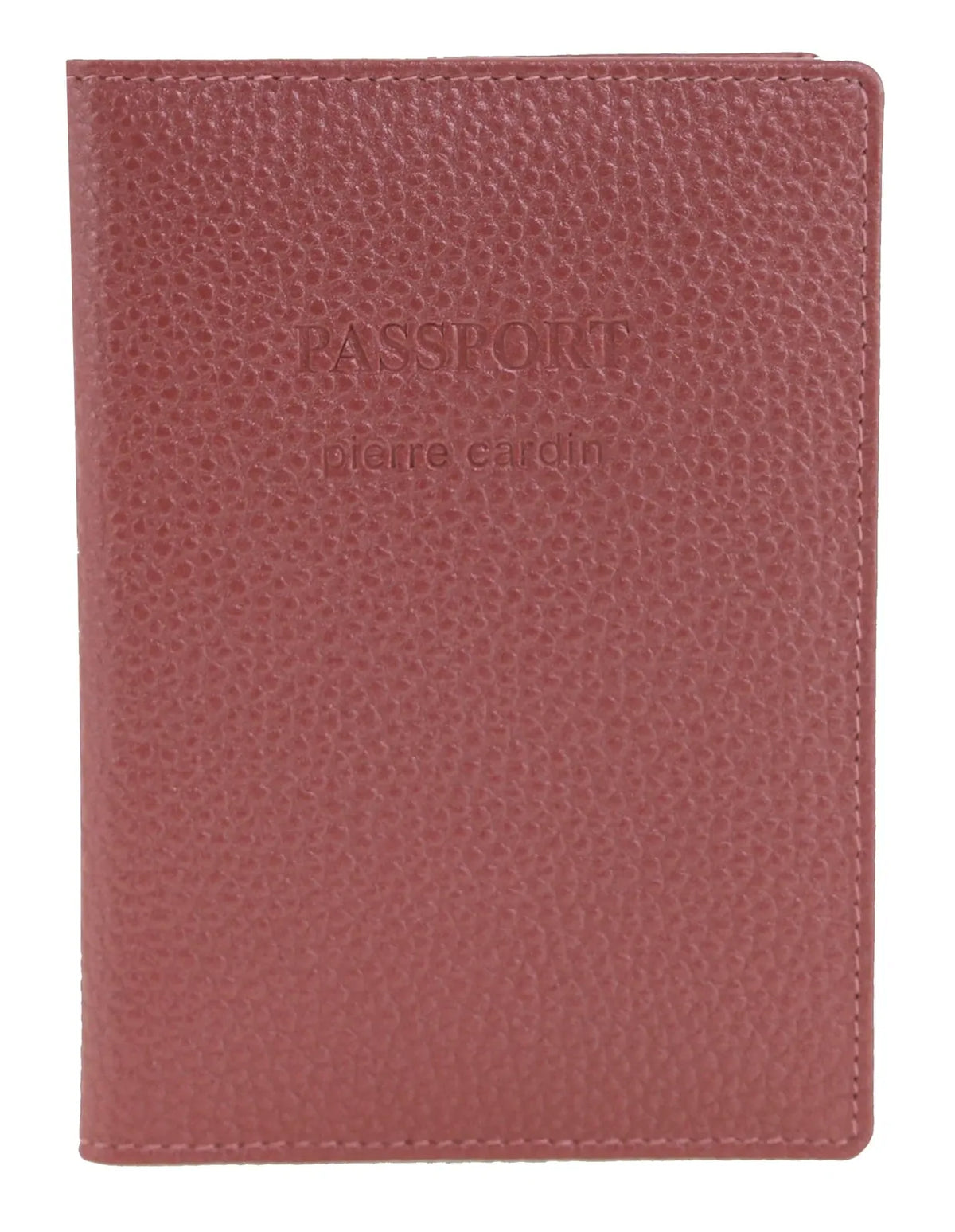 Pierre Cardin Leather Passport Travel Wallet Cover in Metallic Rose