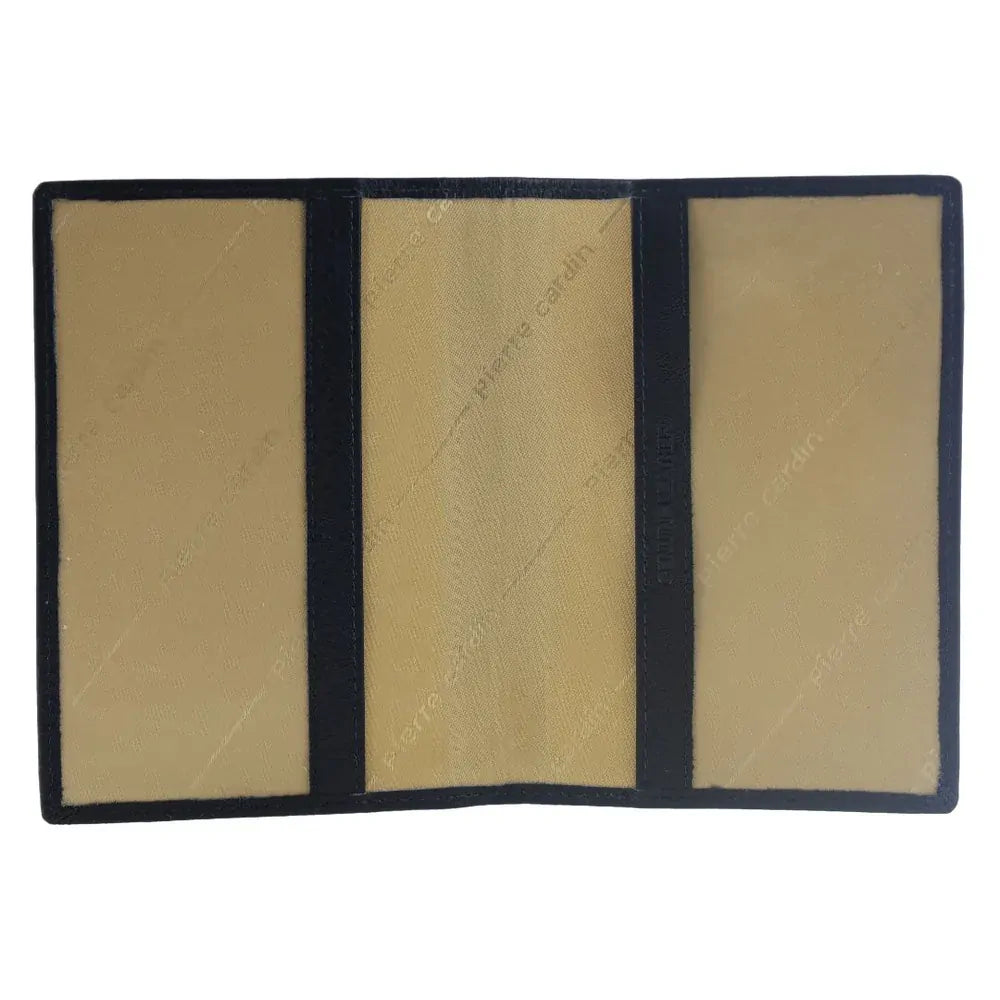 Pierre Cardin Leather Passport Travel Wallet Cover in Navy