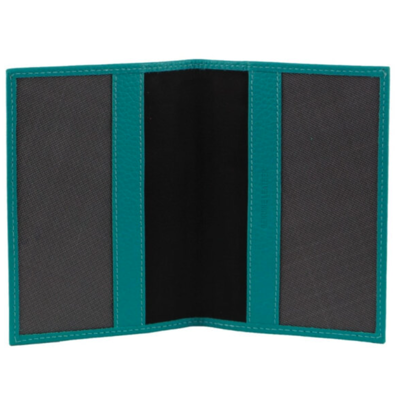 Pierre Cardin Slim Leather Passport Wallet Holder RFID Case Cover - Turquoise-2