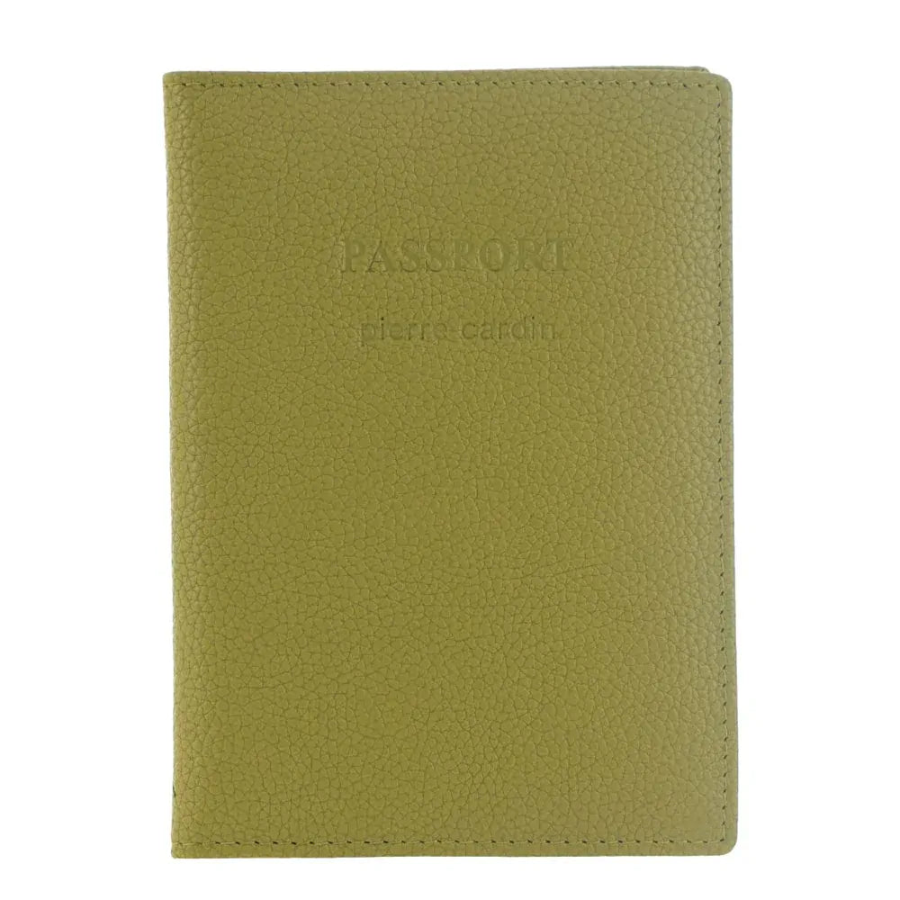 Pierre Cardin Leather Travel Passport Wallet Cover in Yellow