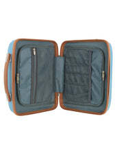 Pierre Cardin Beauty Case Hard Shell Makeup Cosmetic Organizer Travel in Blue/Brown-3