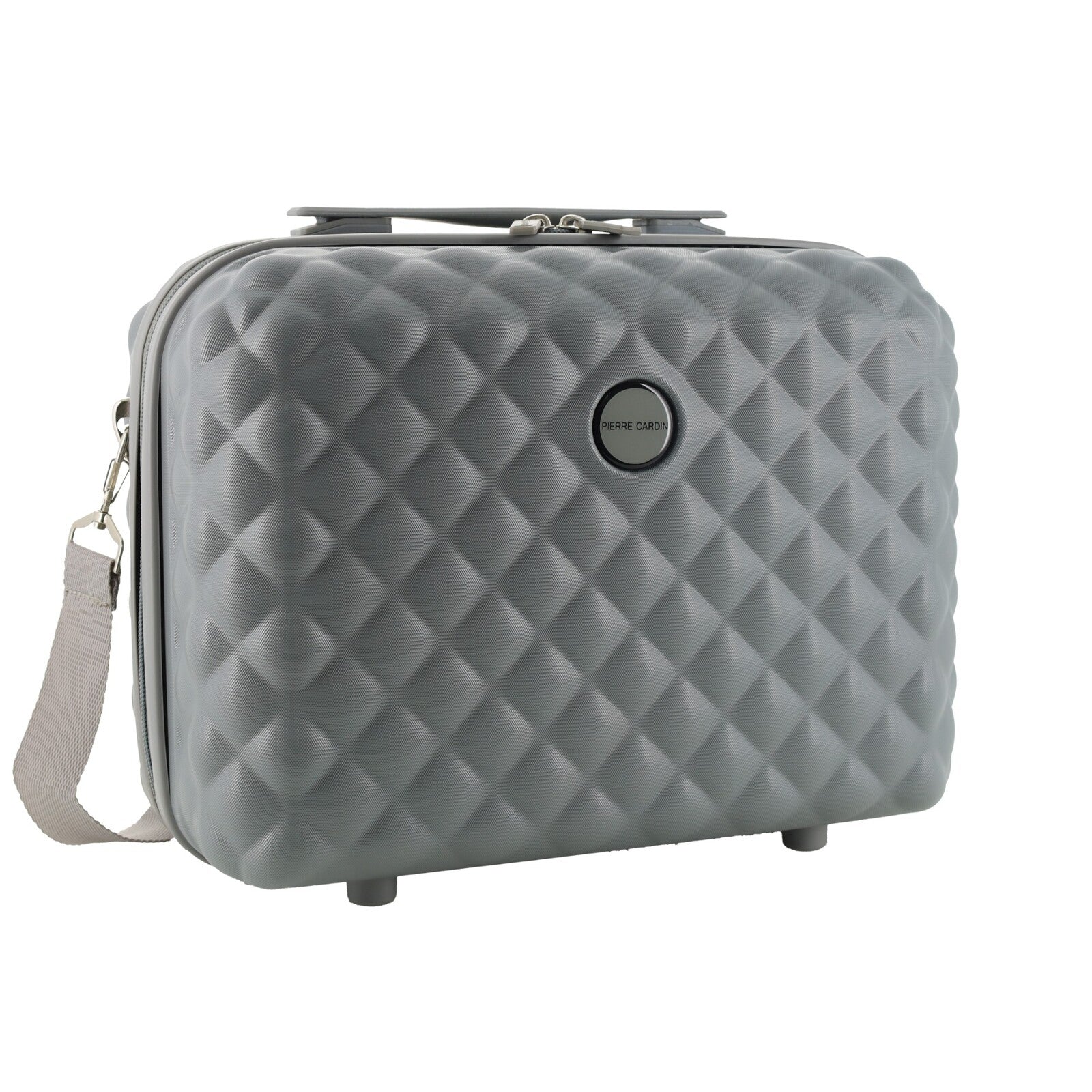 Pierre Cardin Beauty Case Hard Shell Makeup Cosmetic Organizer Travel in Grey-1