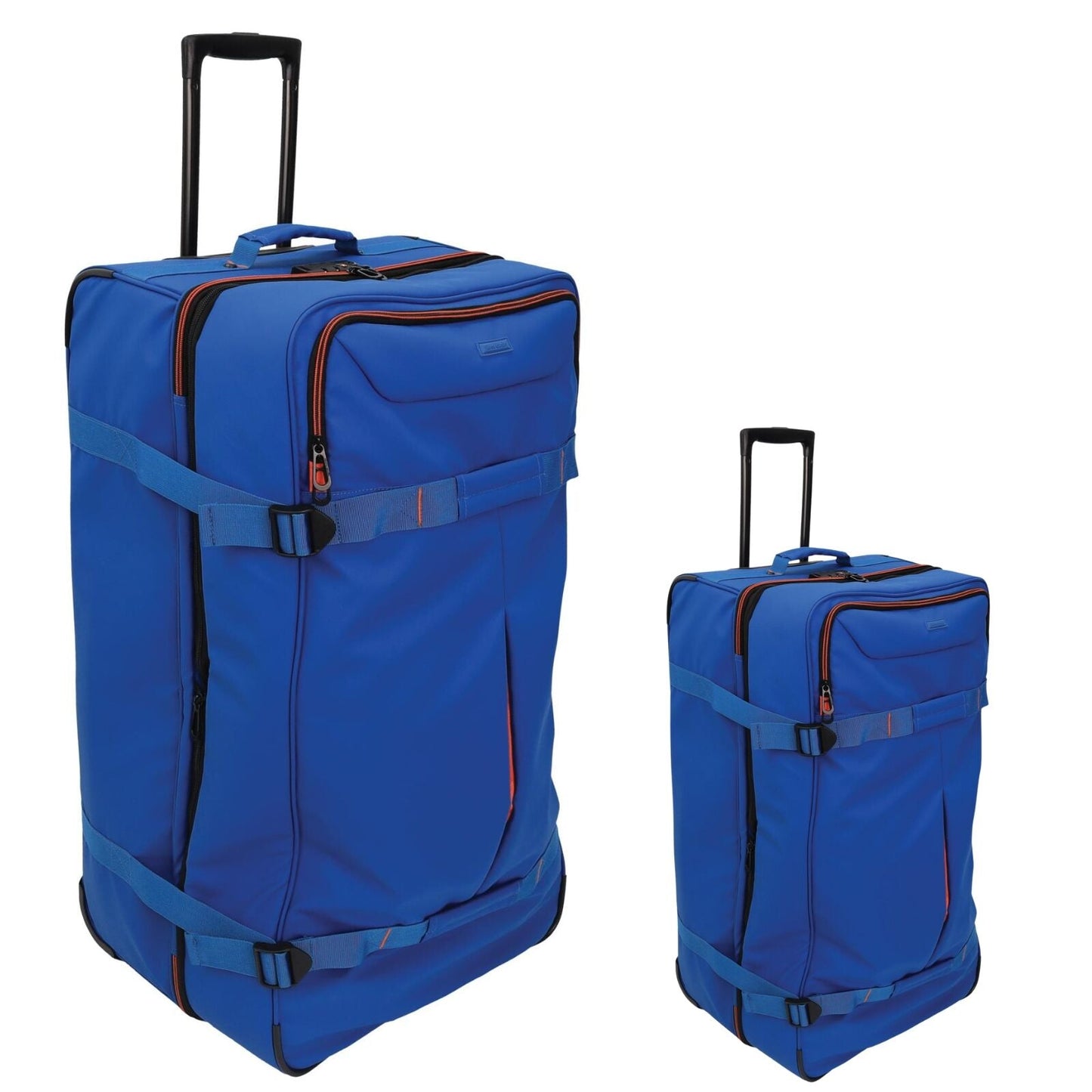 Set of 2 Pierre Cardin Water-Repellent Trolley Bags - Medium (72cm) & Large (82cm) - Blue, Expandable, TSA Lock-1