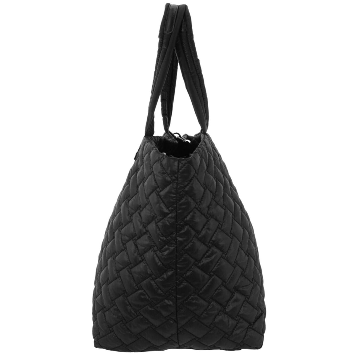Pierre Cardin Womens Casual Nylon Padded Shoulder Tote Bag - Black