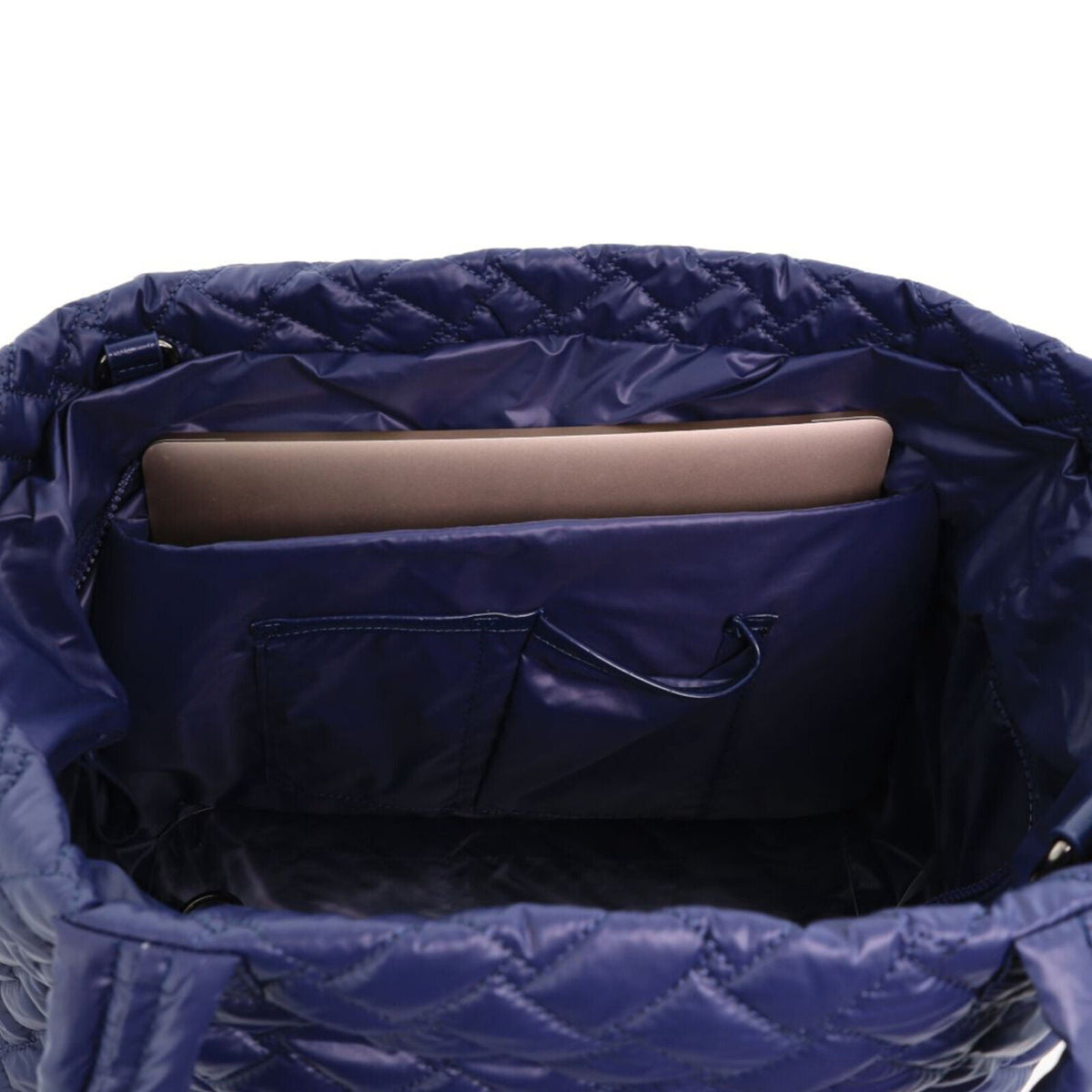 Pierre Cardin Womens Casual Nylon Padded Shoulder Tote Bag - Navy