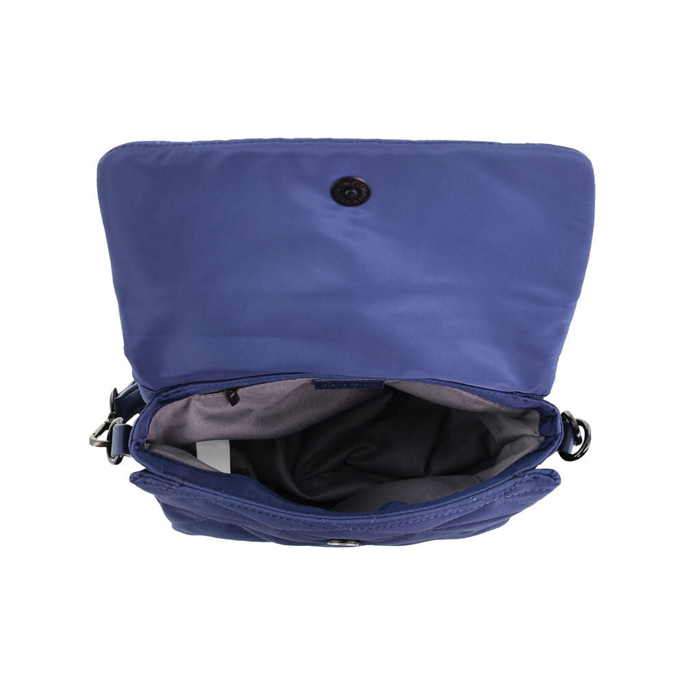 Pierre Cardin Ladies Nylon Quilted Textured Crossbody Bag in Navy-3
