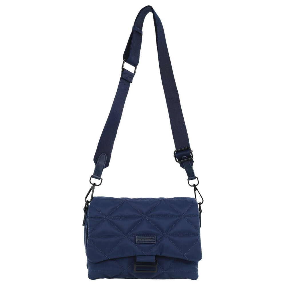 Pierre Cardin Ladies Nylon Quilted Textured Crossbody Bag in Navy-4