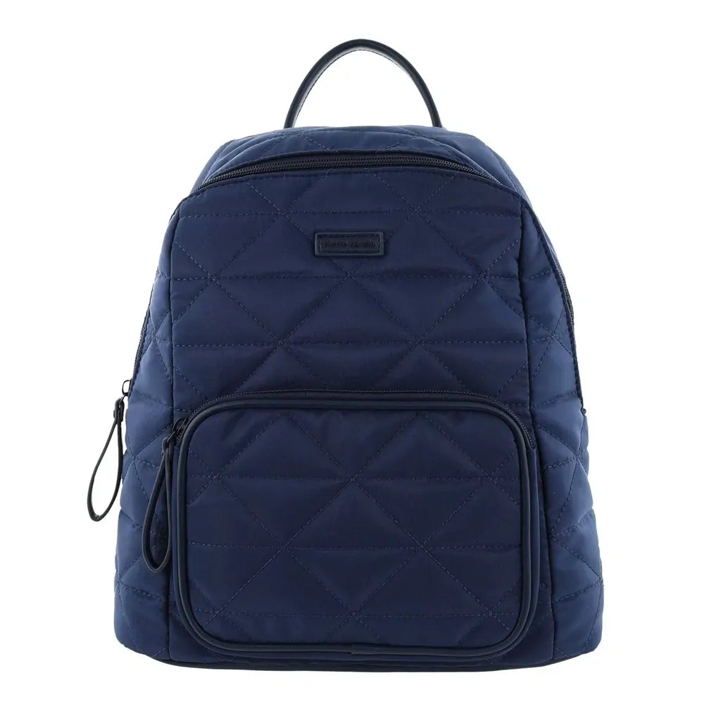 Pierre Cardin Nylon Quilted Casual Travel Backpack Bag - Navy-4