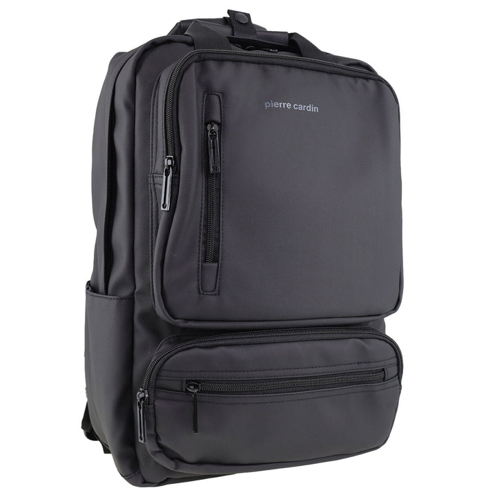 Pierre Cardin Mens Nylon Computer/Business Backpack Bag - Black