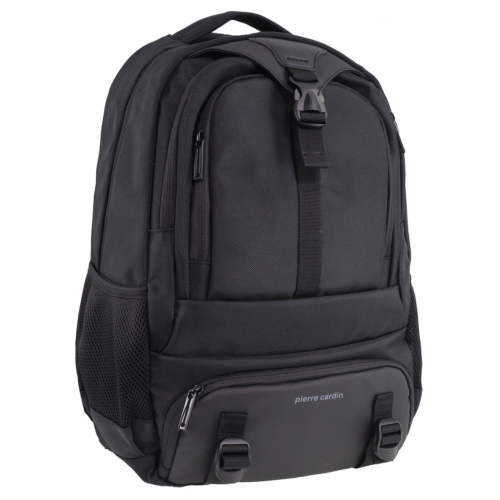 Pierre Cardin 32L Mens Nylon Computer/Business Backpack Bag - Black-1