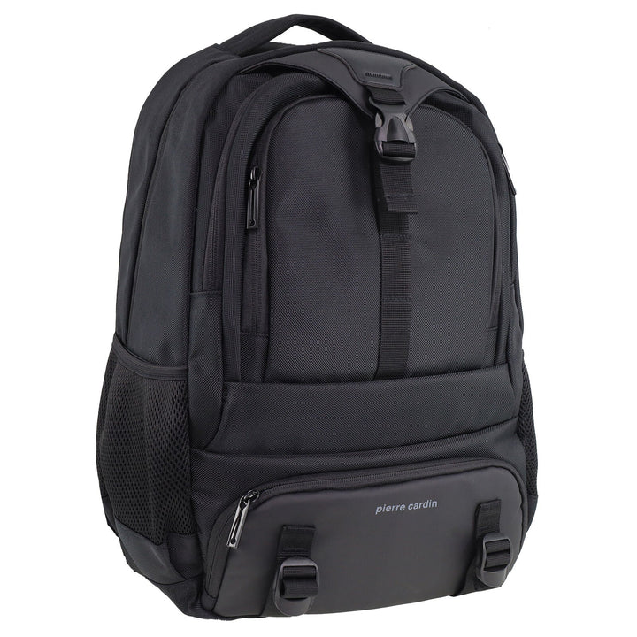 Pierre Cardin 32L Mens Nylon Computer/Business Backpack Bag - Black