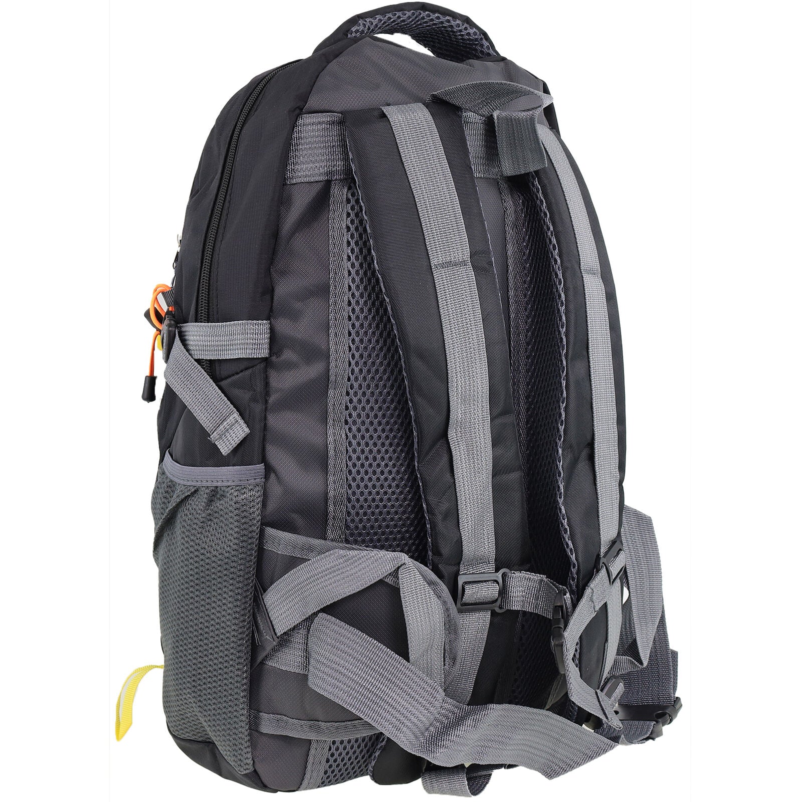 Pierre Cardin Mens 30L Nylon Adventure Backpack Bag Travel Hiking in Black-2