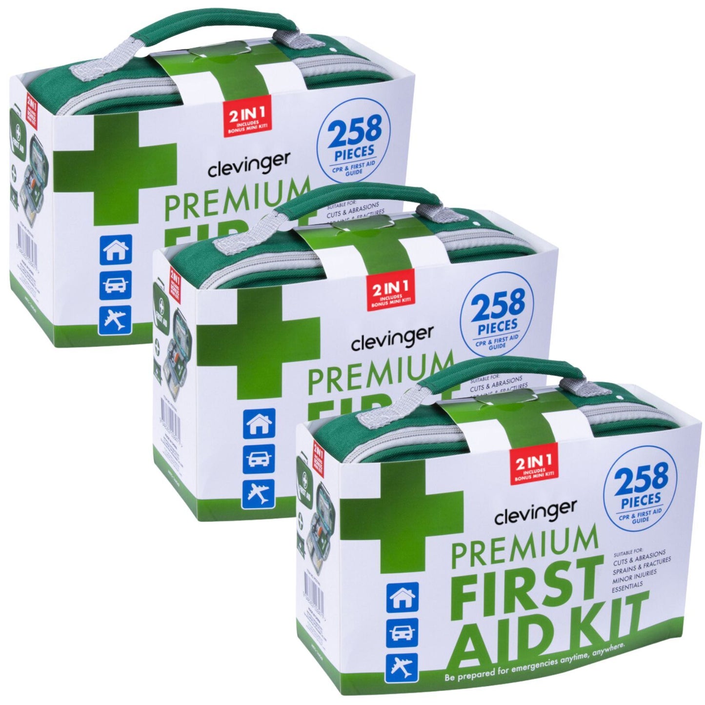 3x 258pcs Premium First Aid Kit Medical Travel Set Emergency Family Safety-0