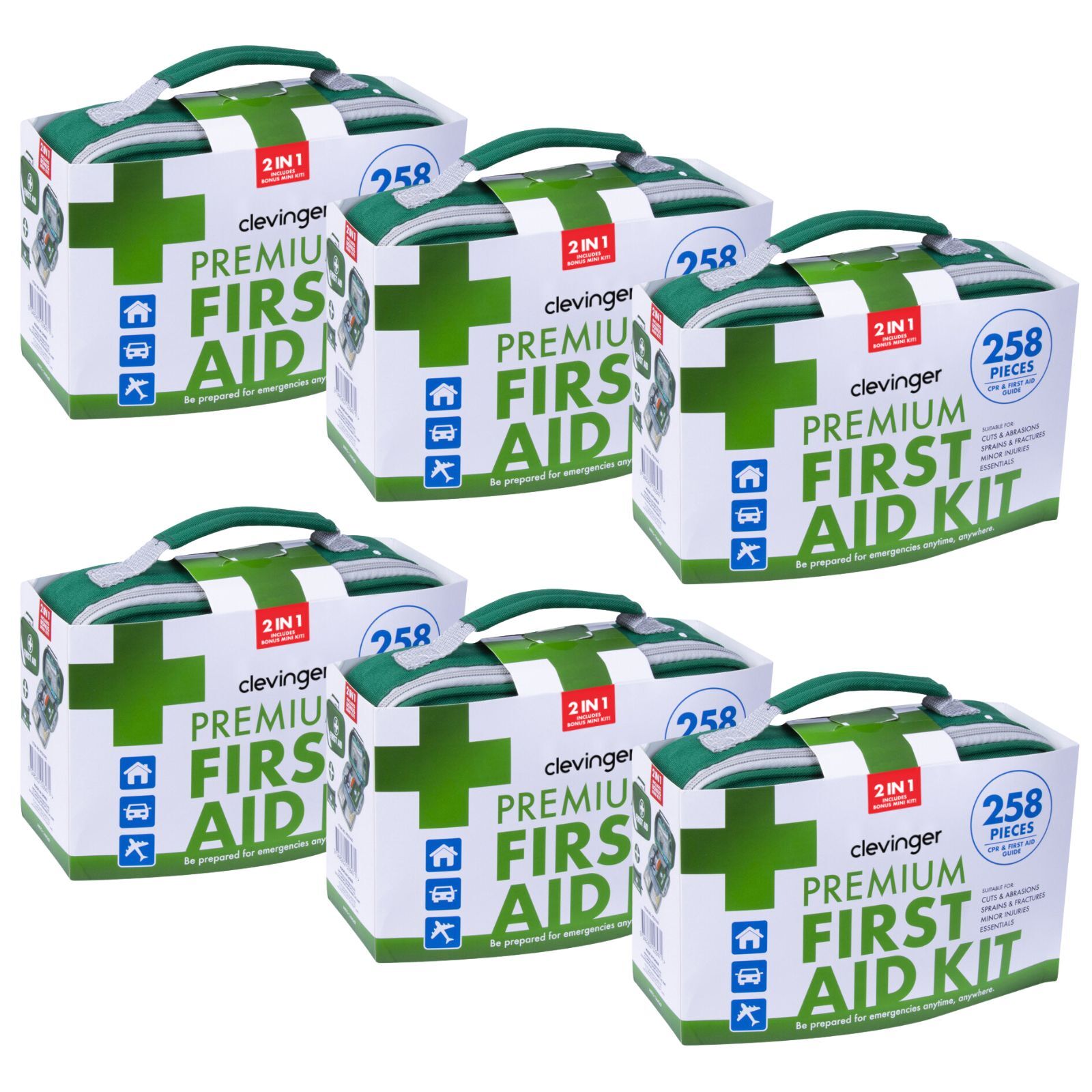 6x 258pcs Premium First Aid Kit Medical Travel Set Emergency Family Safety-1