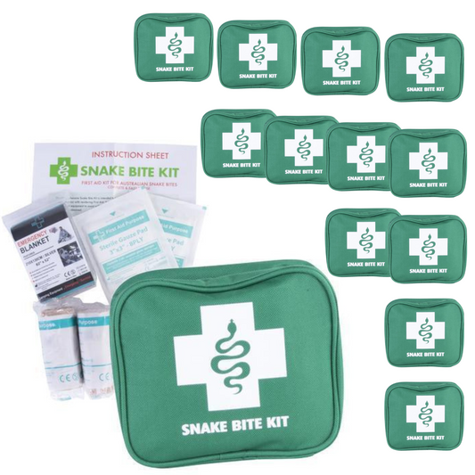 12x 9 Piece Australian Snake Bite First Aid Kit Camping Hiking Travel-0