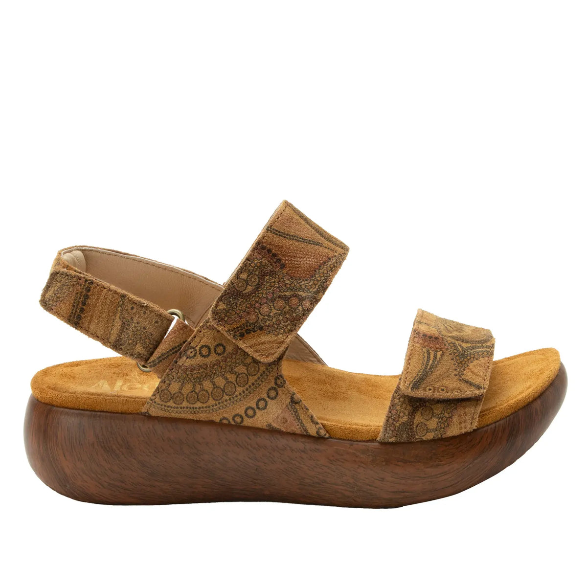 Alegria Bailee Womens Leather Comfort Rocker Sole Slingback Sandals in Folkie