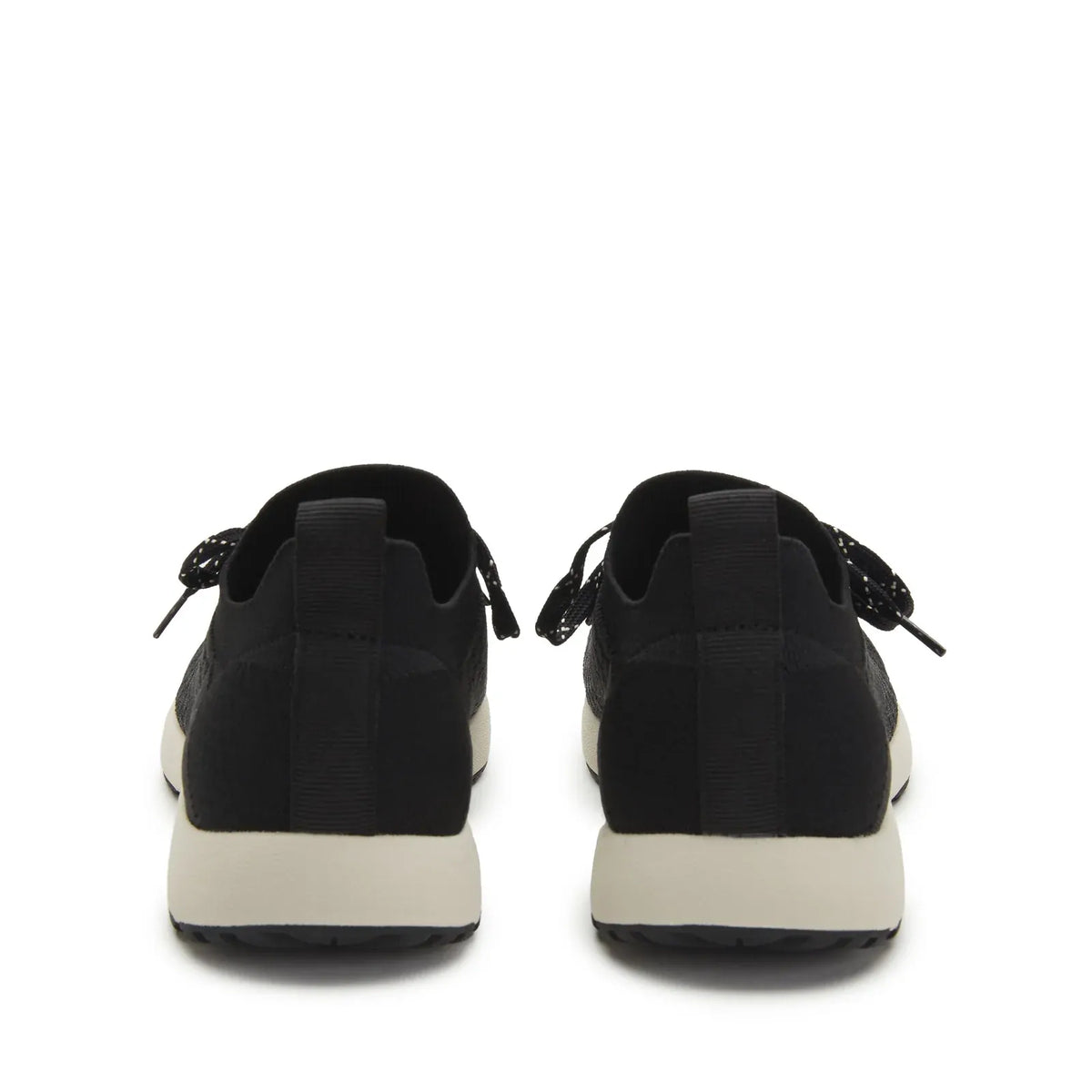 TRAQ Froliq Womens Walking Shoes Knit Lace-Up Lightweight Cushioned in Black