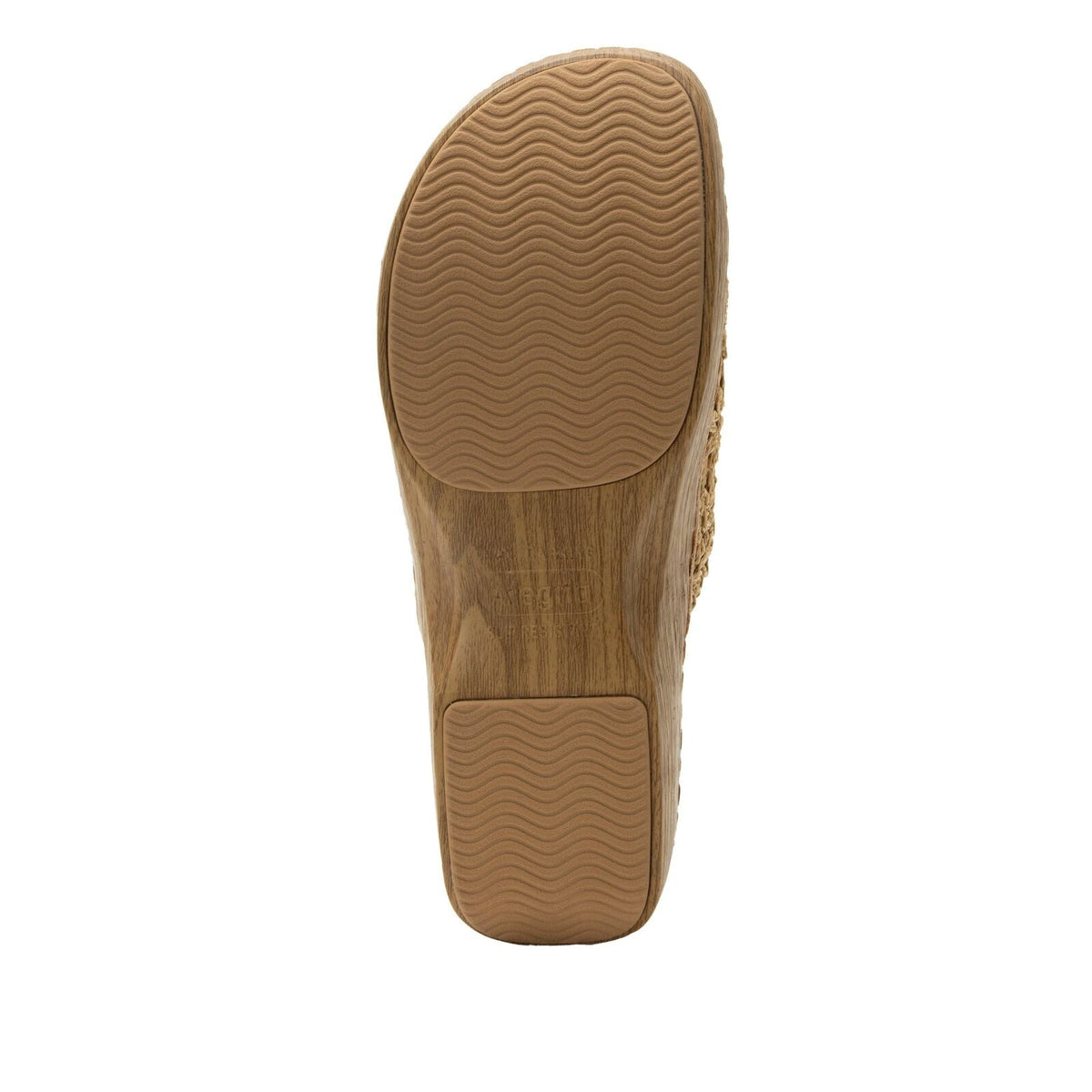 Alegria Oona Womens Slide Sandals Raffia Adjustable Comfort Non Slip 1.75" Heel in Natural