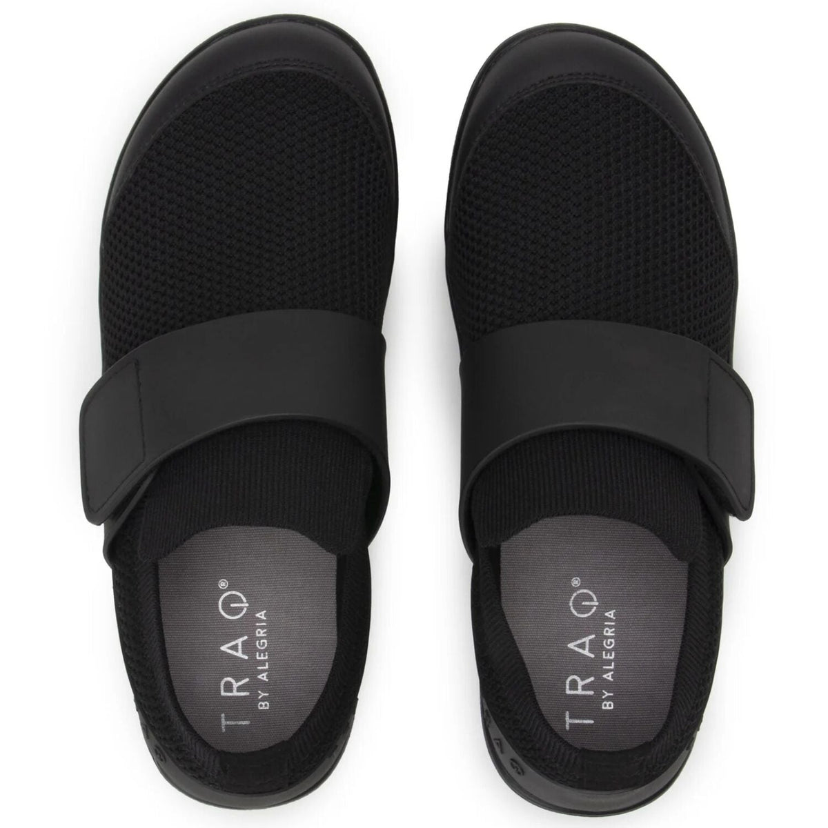 TRAQ Qwik Mens Smart Shoes Hook & Loop Q-Sport Rocker Slip-Resistant in Blackout