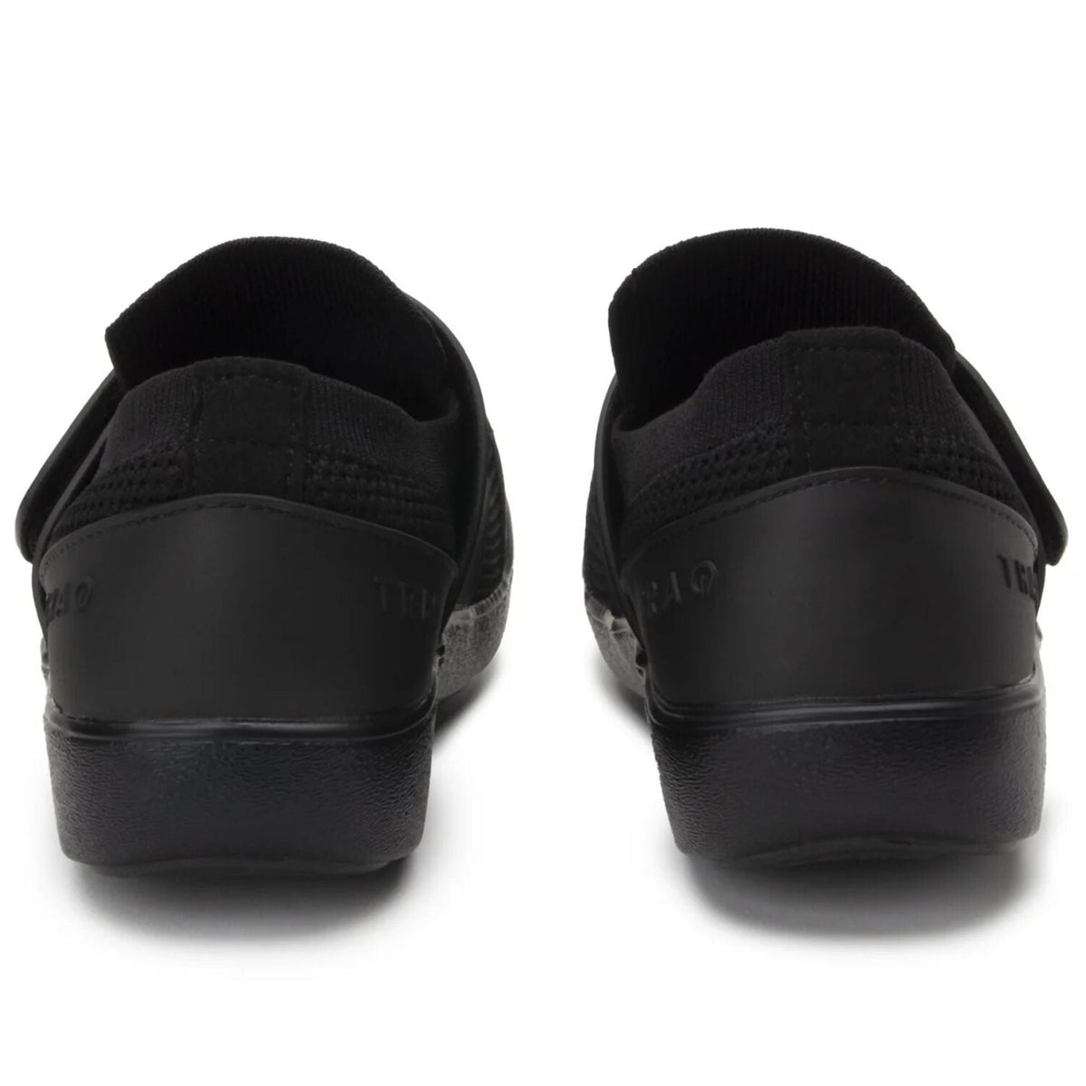 TRAQ Qwik Mens Smart Shoes Hook & Loop Q-Sport Rocker Slip-Resistant in Blackout