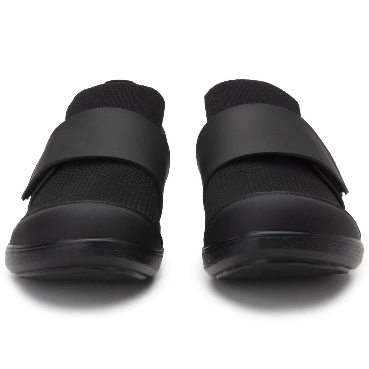 TRAQ Qwik Mens Smart Shoes Hook & Loop Q-Sport Rocker Slip-Resistant in Blackout