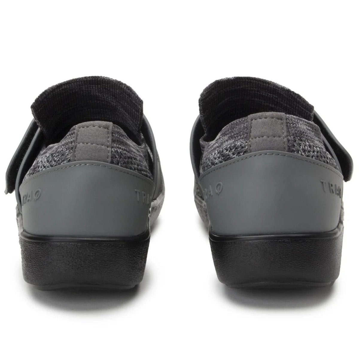 Alegria TRAQ Qwik Womens Walking Shoes Breathable Knit Slip-On in Charcoal