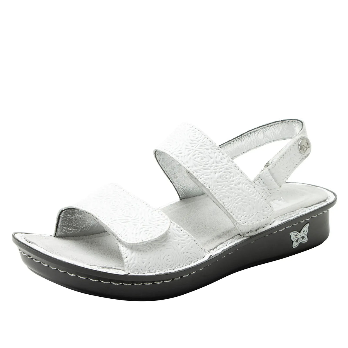 Alegria Verona Womens Comfort Leather Sandals in Blancalita
