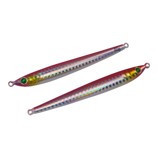 Finesse Pencil Jig, 40gm, Magenta Silver, 2 pack-0