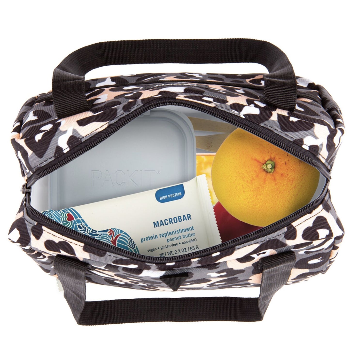 PACKIT Freezable Ice Lunch Bag Tote Food Storage Camping Travel Tiger - Wild Leopard-2