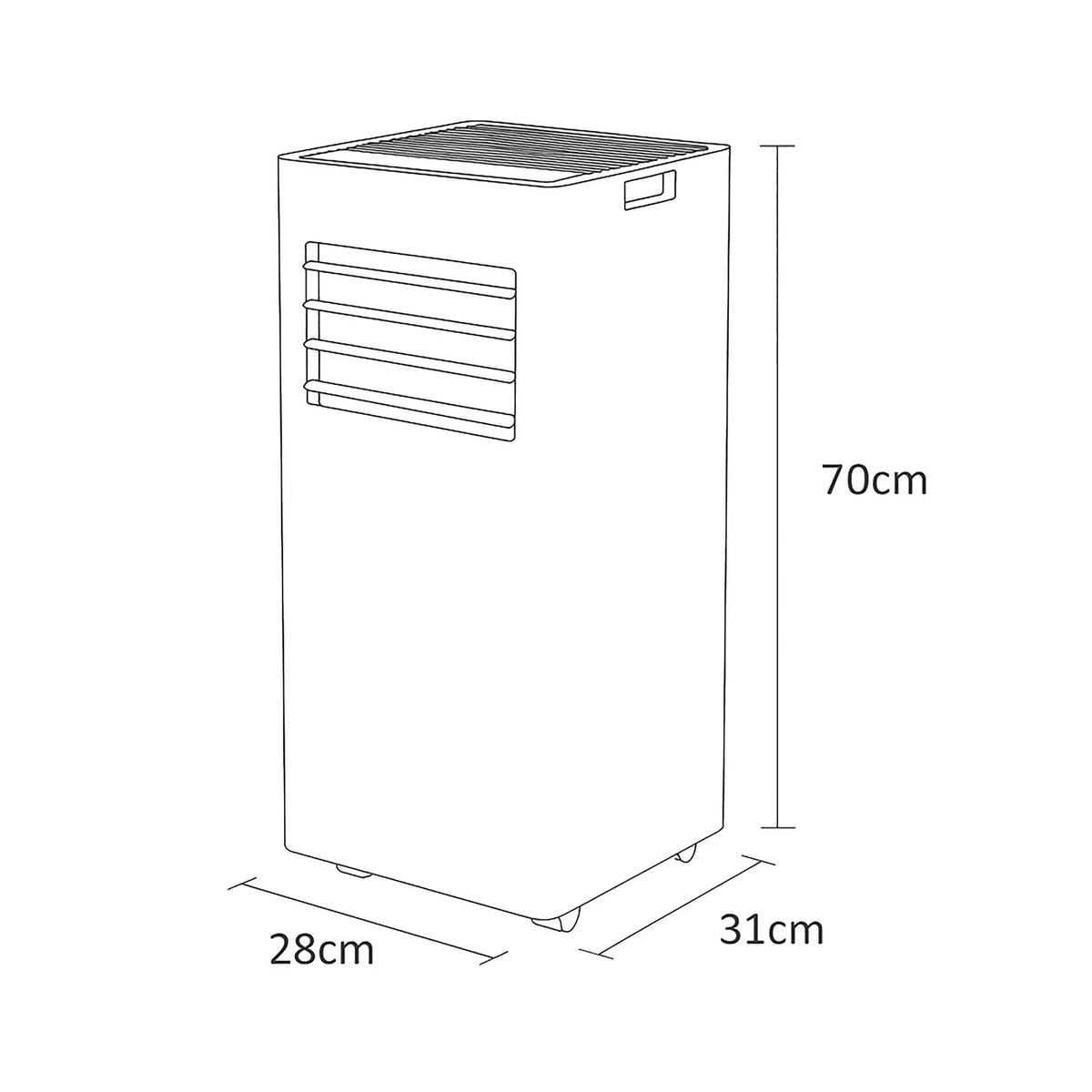 Sheffield Portable Air Conditioner & Dehumidifier - 7000 BTU | Compact Cooling (PL619)