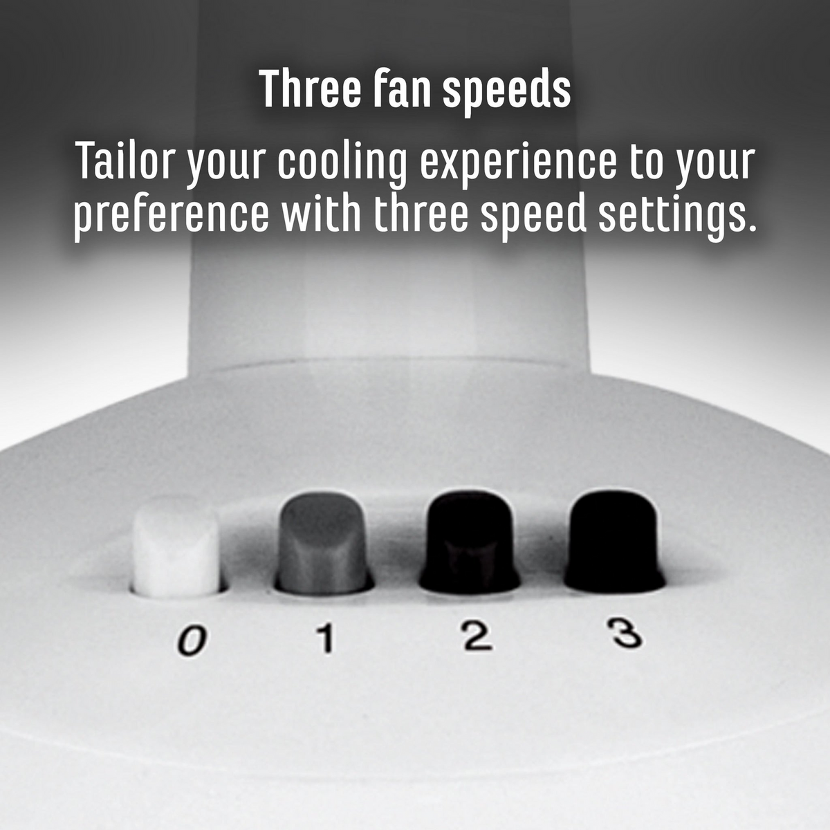 Sheffield 30cm Desk/Table Fan with 3 Speed Settings in White (PL705)