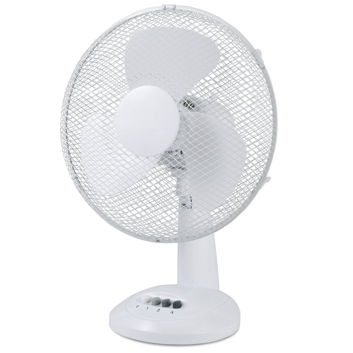 Sheffield 30cm Desk/Table Fan with 3 Speed Settings in White (PL705)