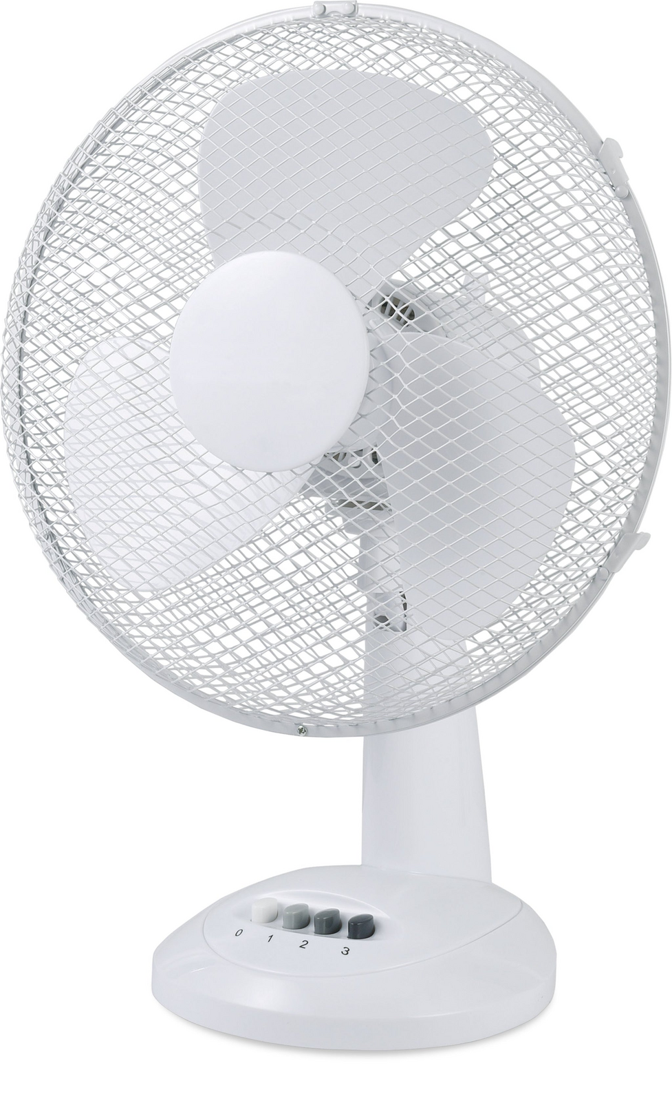 3x Sheffield 40cm Desk/Table Fan with 3 Speed Settings & Carry Handle in White (PL706)