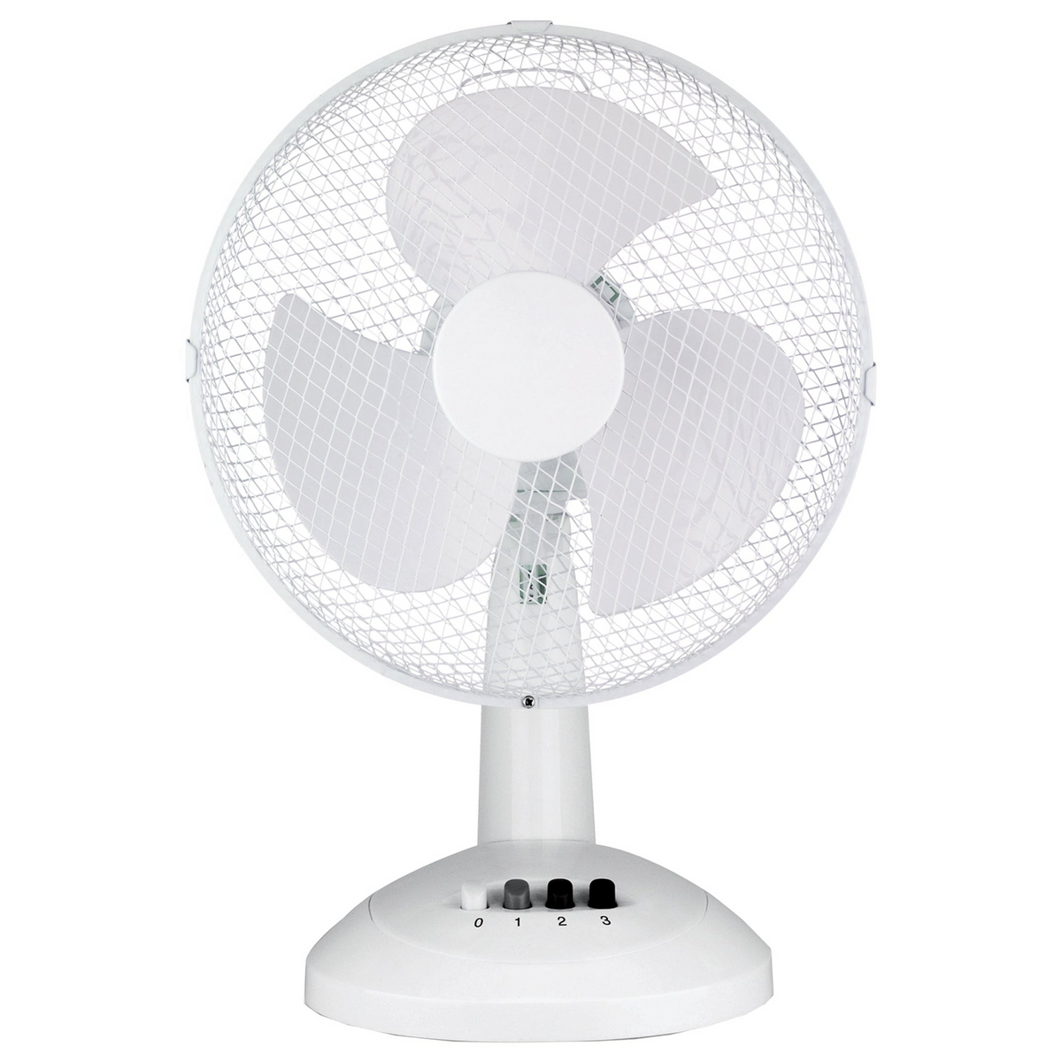 Sheffield 40cm Desk/Table Fan with 3 Speed Settings & Carry Handle in White (PL706)