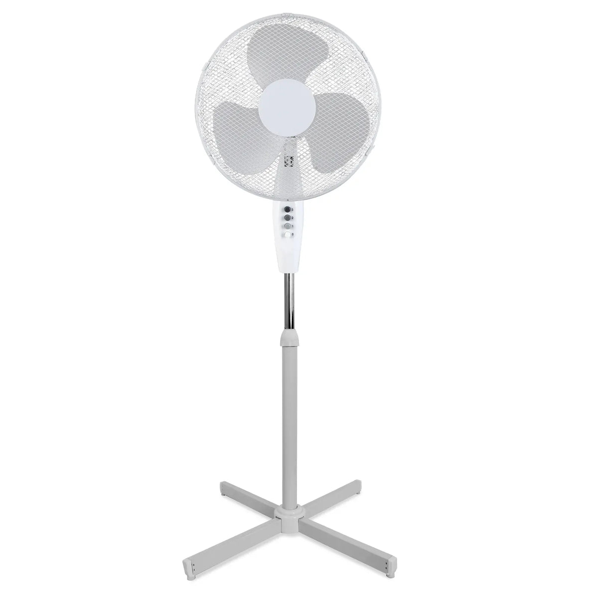 Sheffield 1.25m Tall Pedestal Oscillating Fan Self Standing w/ 40cm Head in White