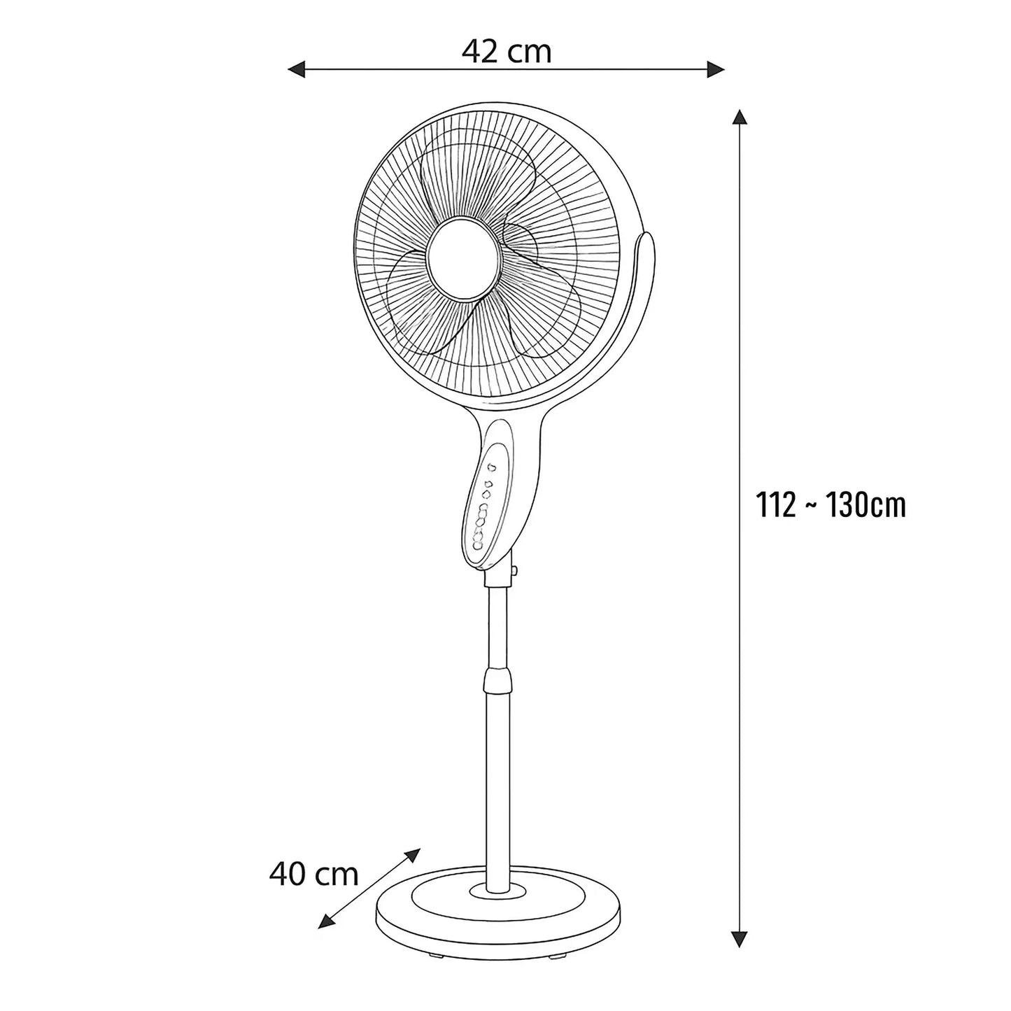 2x Sheffield Height Adjustable Pedestal Fan w/ Remote Control Oscillating Self Standing in White