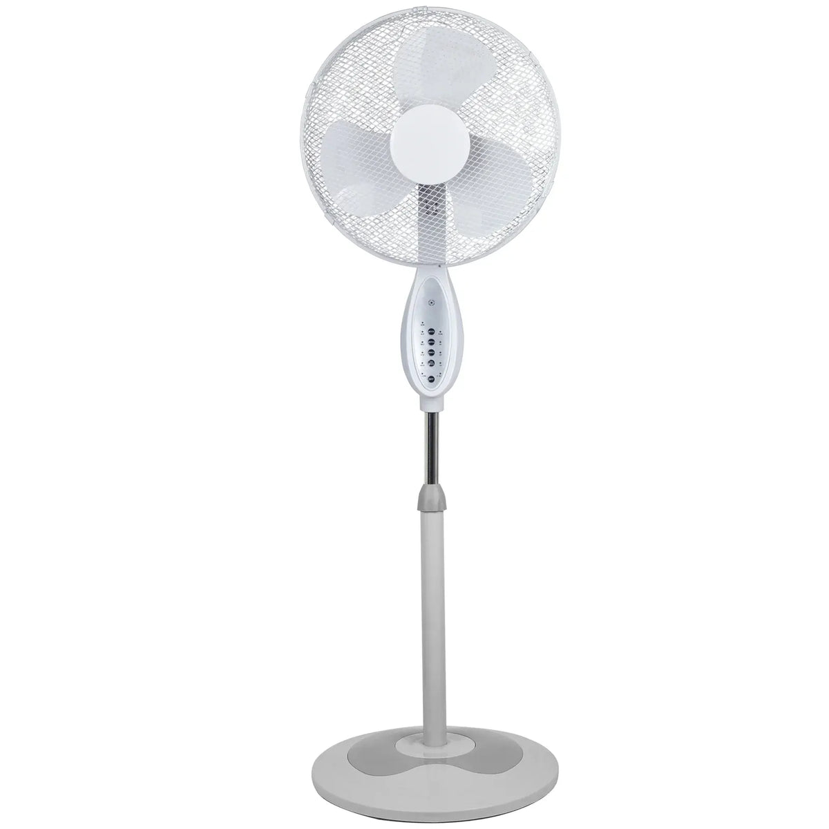 Sheffield Height Adjustable Pedestal Fan w/ Remote Control Oscillating Self Standing in White