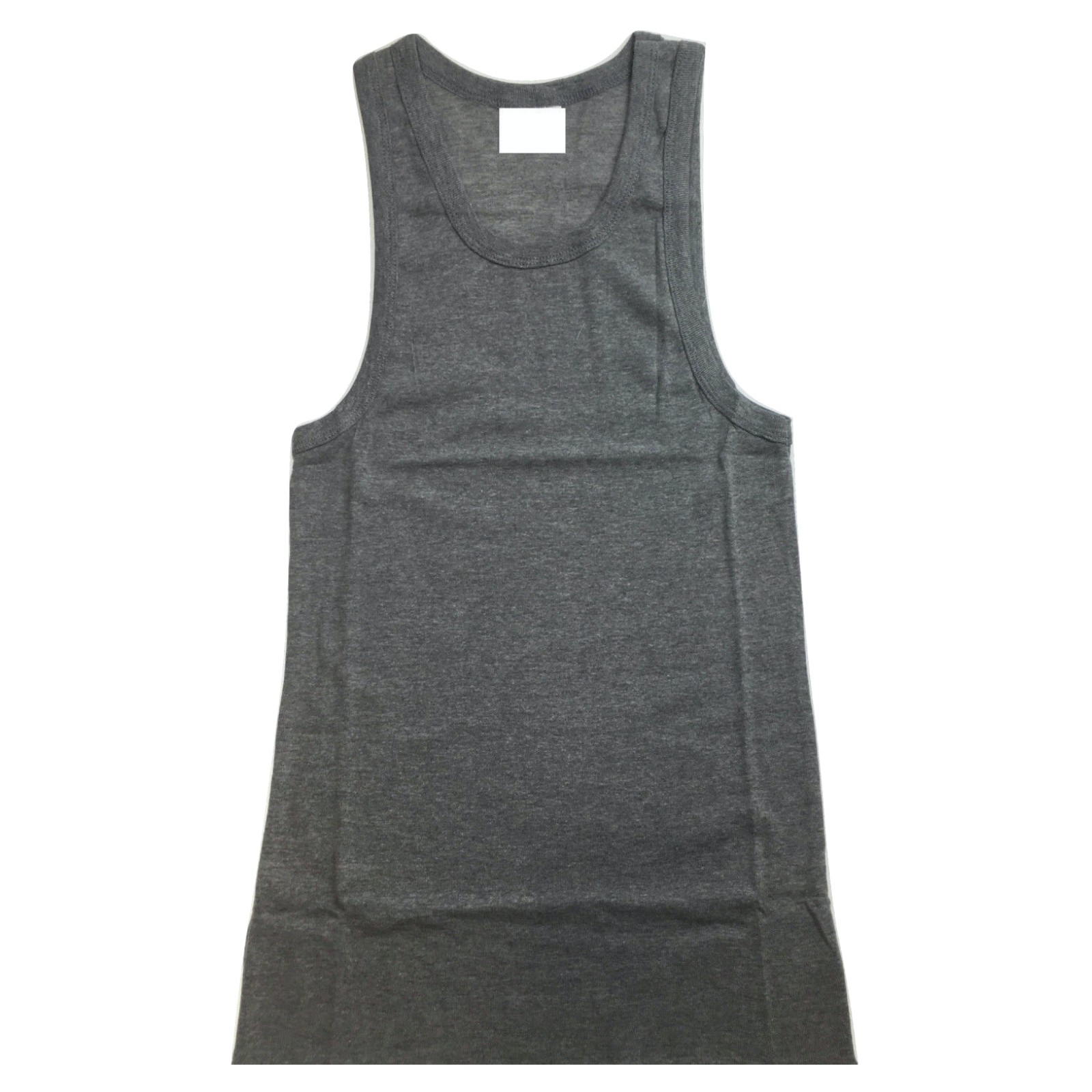 Mens 100% Cotton Plain Singlet Tank Top - Basic Slim Gym Top-2