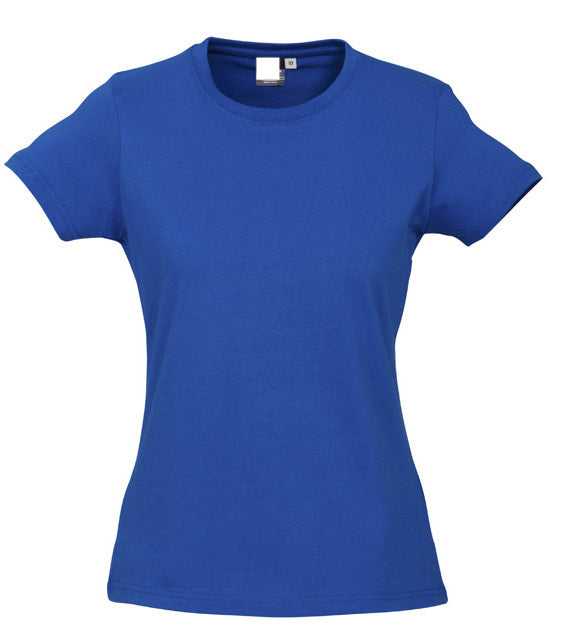 Womens PLAIN T-SHIRT 100% COTTON Tee Short Sleeve Basic Ladies Top Blank-24