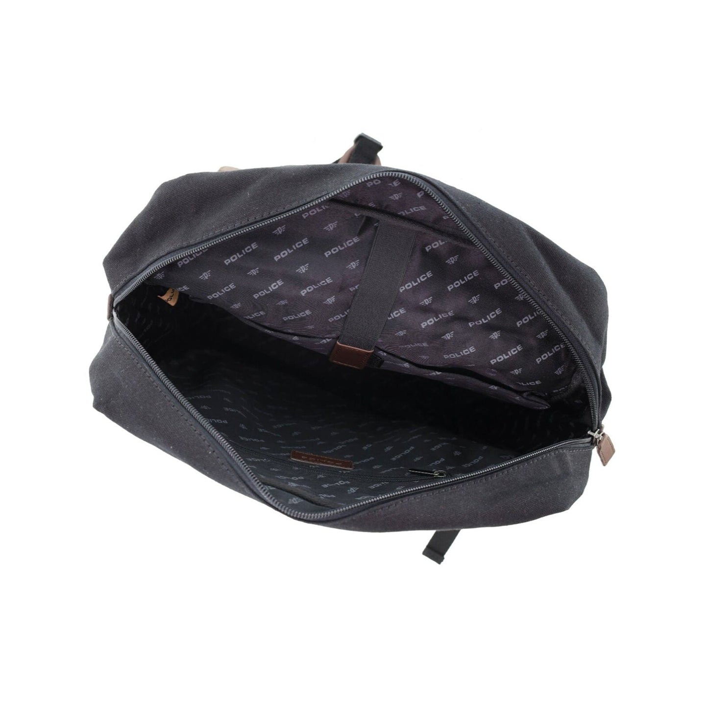 POLICE Messenger Backpack Bag with Laptop Computer Sleeve in Black-3