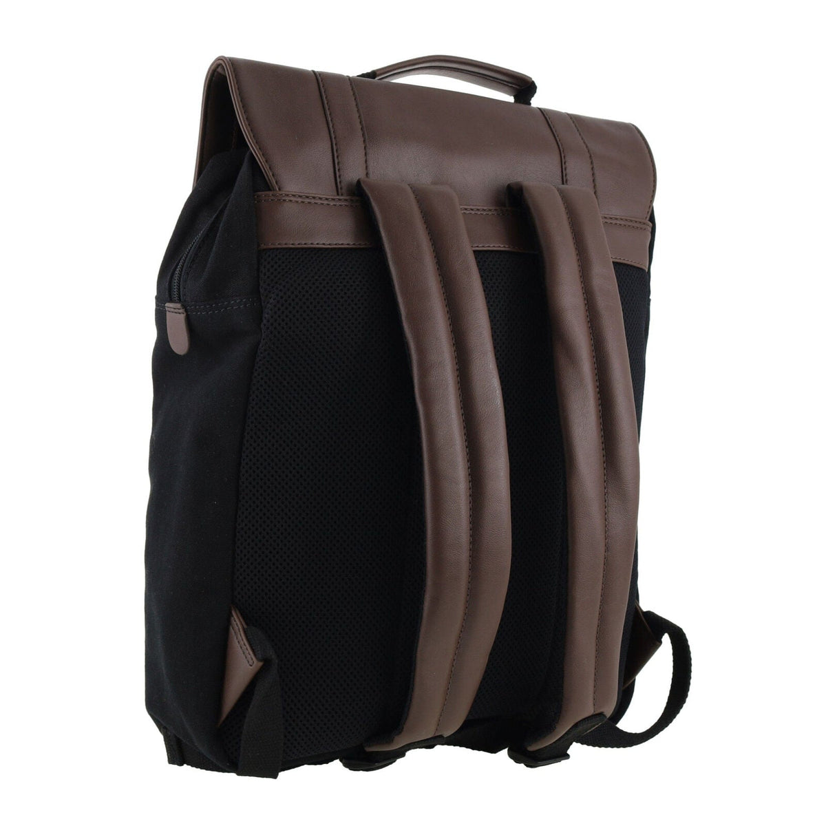 POLICE Messenger Backpack Bag with Laptop Computer Sleeve in Black