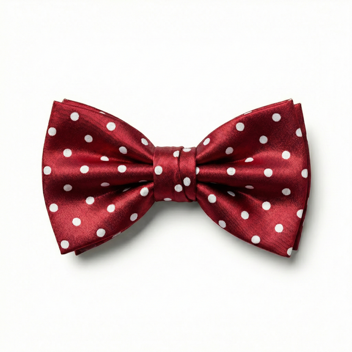 Formalaties Luxury Satin Polka Dot Bow Tie in Red/White
